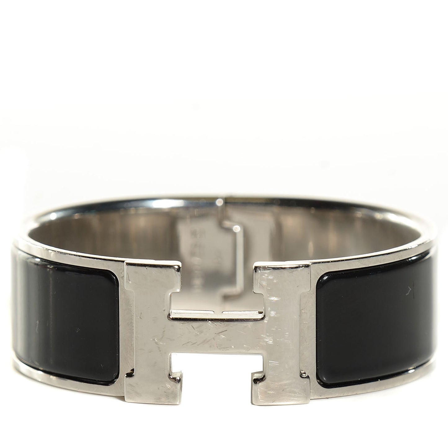 Enamel Wide Clic Clac H Bracelet PM Black