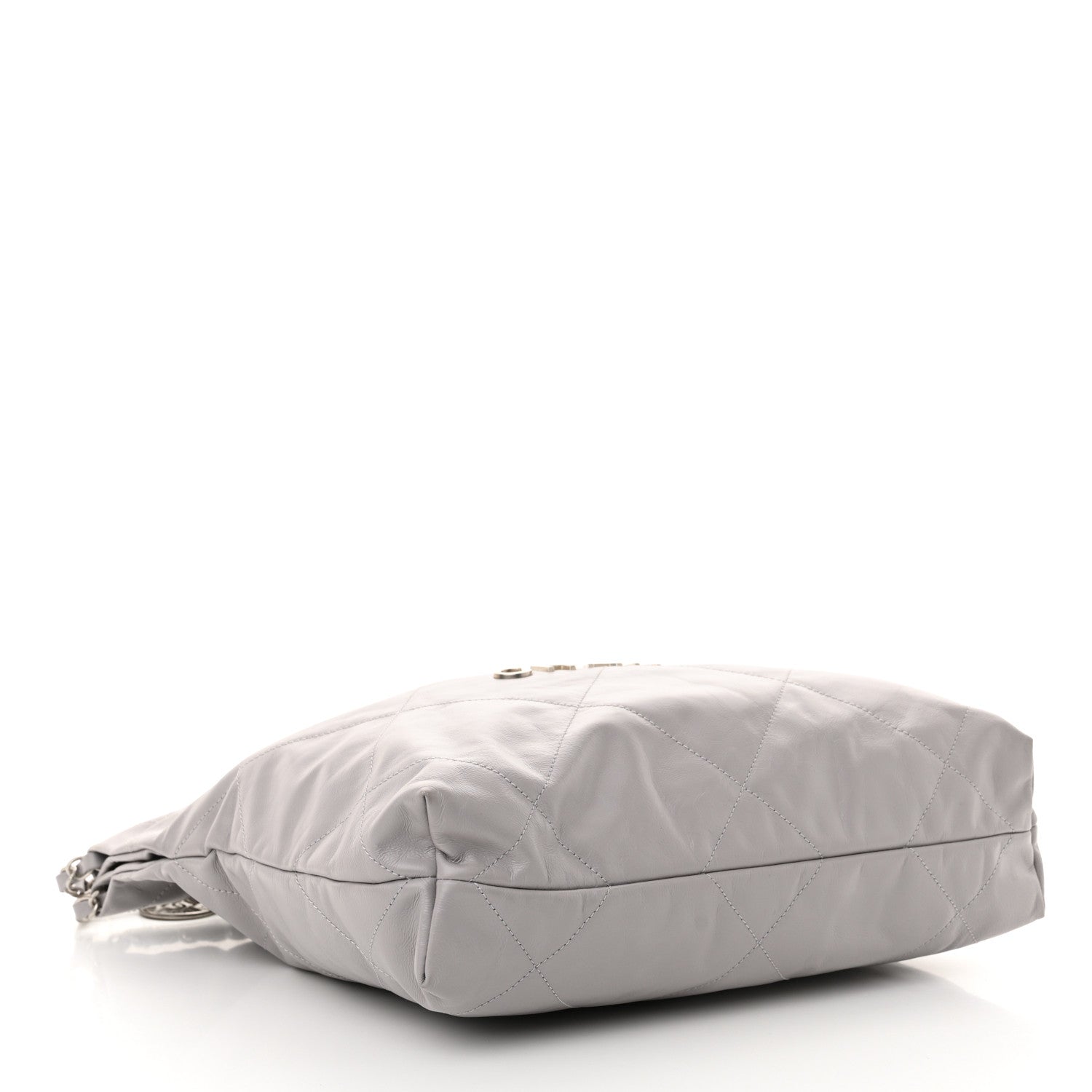 Chanel Shiny Calfskin Quilted Small Chanel 22 Grey 5 of 11