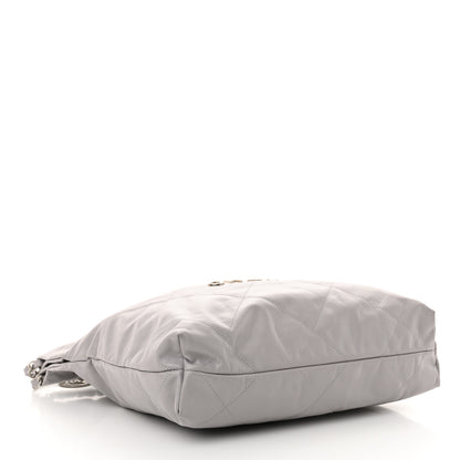 Chanel Shiny Calfskin Quilted Small Chanel 22 Grey 5 of 11