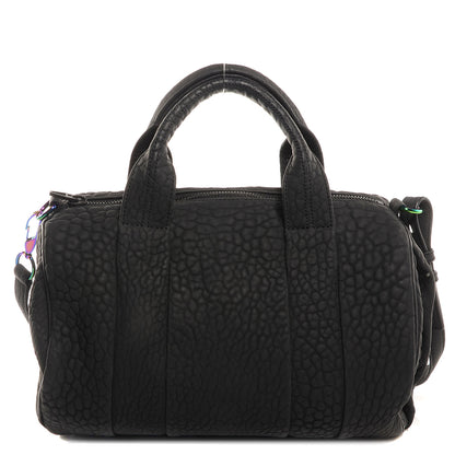 Alexander Wang Pebbled Lambskin Rocco Duffel Matte Black w Iridescent Hardware 1 of 7
