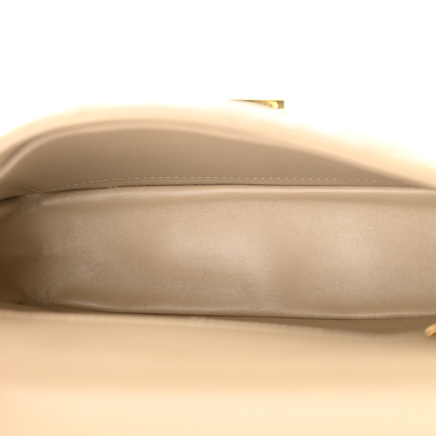 Calfskin Cannage Small Caro Bag Beige