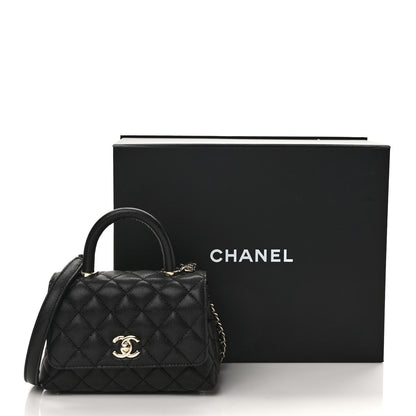 Chanel Caviar Quilted Extra Mini Coco Handle Flap Black 10 of 10