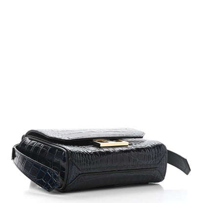 Givenchy Crocodile Embossed Small ID Flap Navy 4 of 8