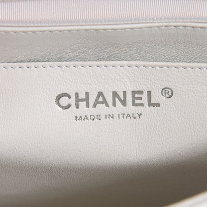 Chanel Caviar Quilted Jumbo Single Flap White 7 of 9