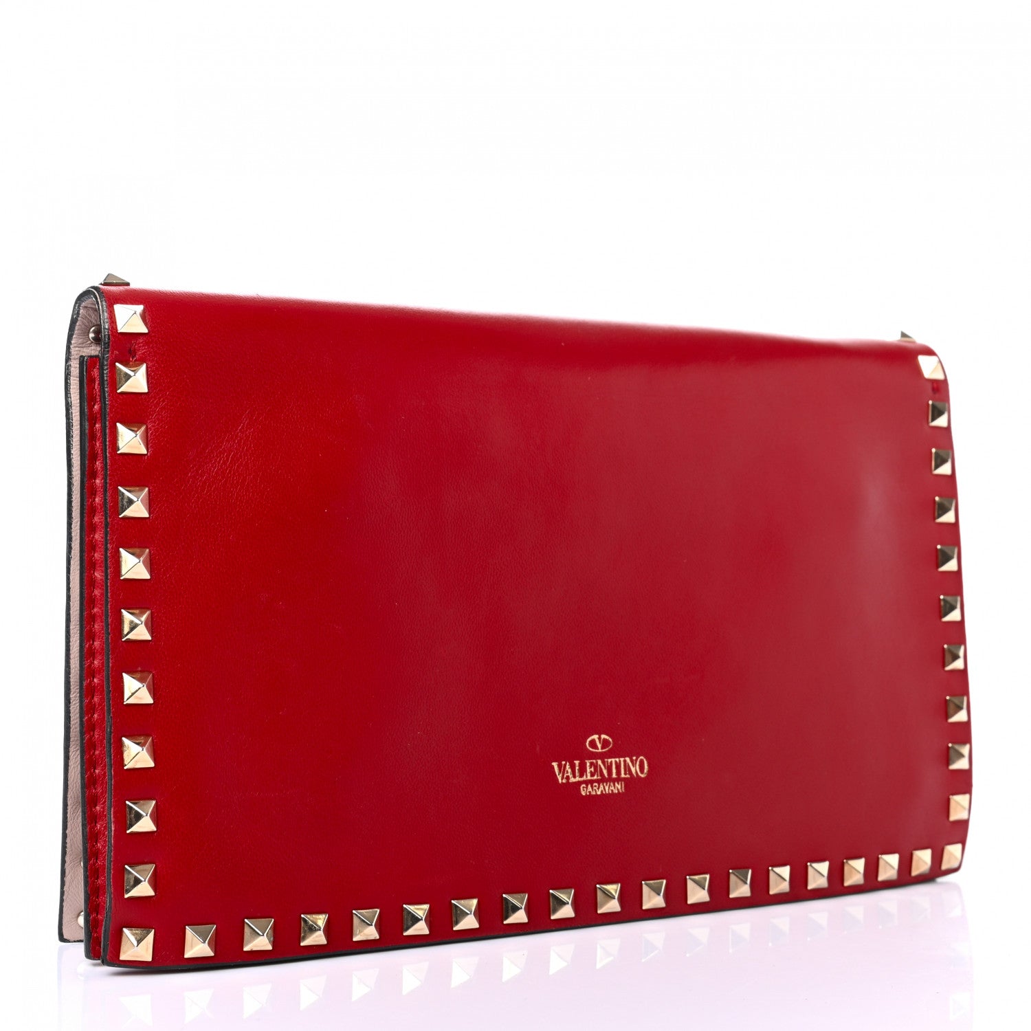 Valentino Garavani Nappa Rockstud Wristlet Clutch Rosso Valentino 3 of 8