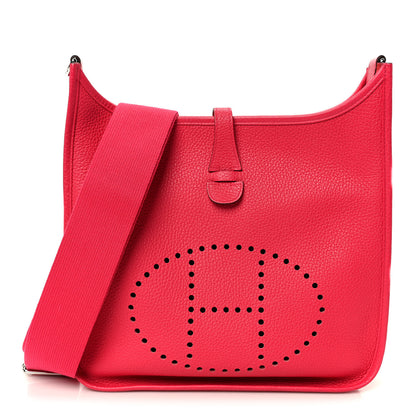 Hermes Taurillon Clemence Evelyne III PM Rose Extreme 1 of 12
