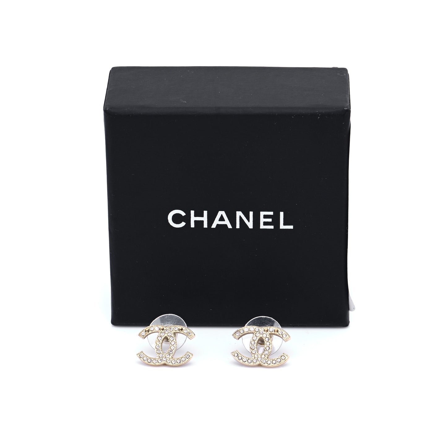 Crystal CC Earrings Gold