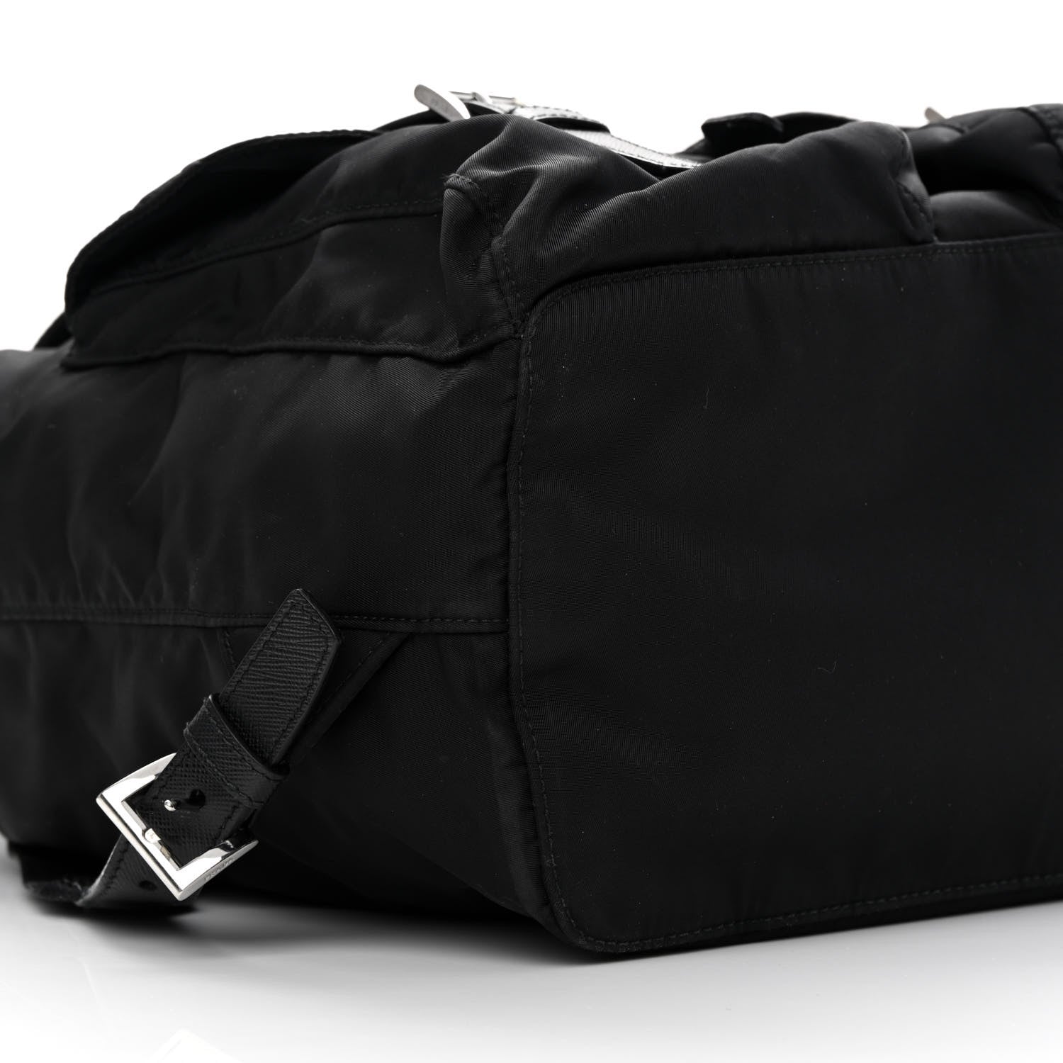 Prada Tessuto Nylon Saffiano Medium Backpack Black 9 of 13