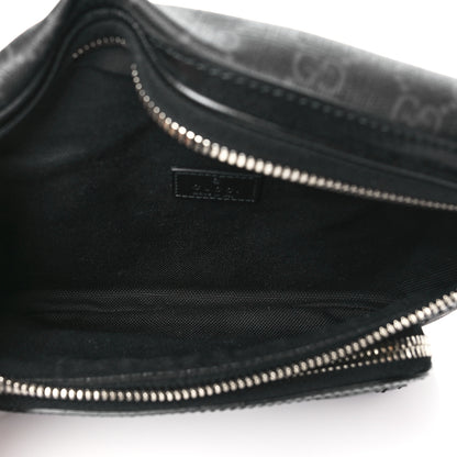 Gucci GG Supreme Monogram Textured Calfskin Retro Interlocking G Belt Bag Black 5 of 11