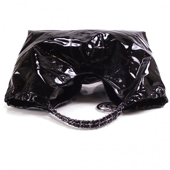 Chanel Vinyl XL Coco Cabas Black 5 of 10