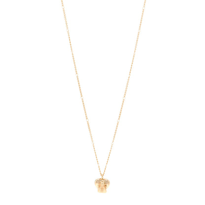 Gucci 18K Yellow Gold Le Marche Des Merveilles Bee Heart Pendant Necklace 1 of 4