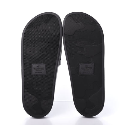 Valentino Garavani Rubber Mens VLTN Pool Slide Sandals 41 Black 5 of 8