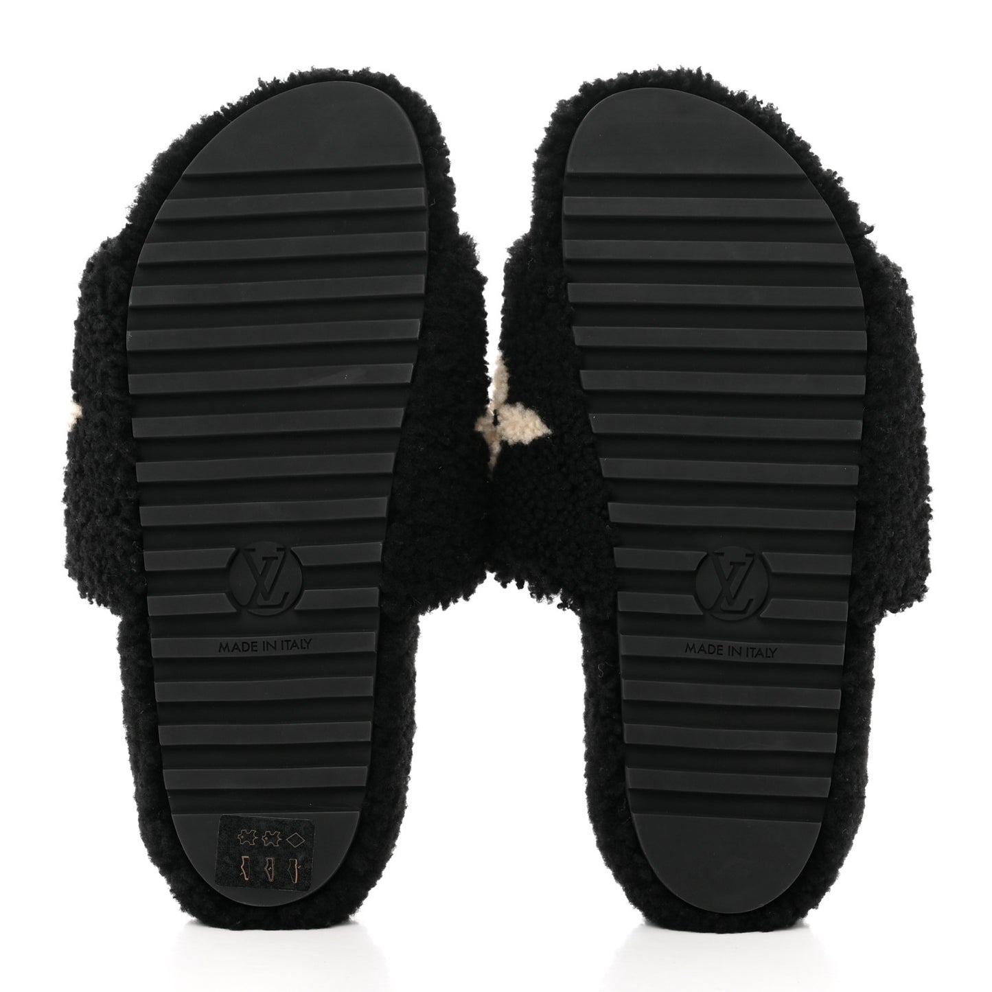 Shearling Bom Dia Flat Mules 38.5 Black