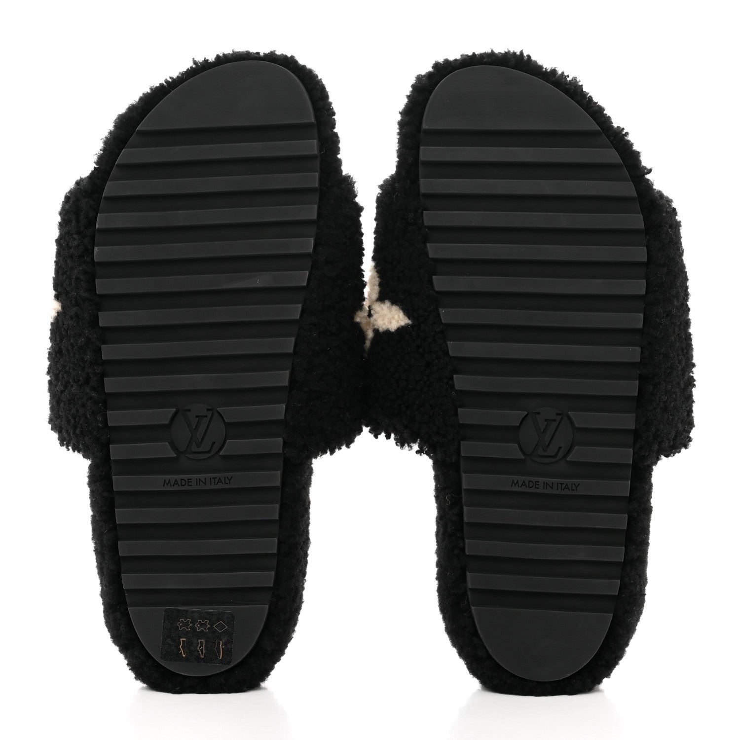 Louis Vuitton Shearling Bom Dia Flat Mules 38.5 Black 4 of 8