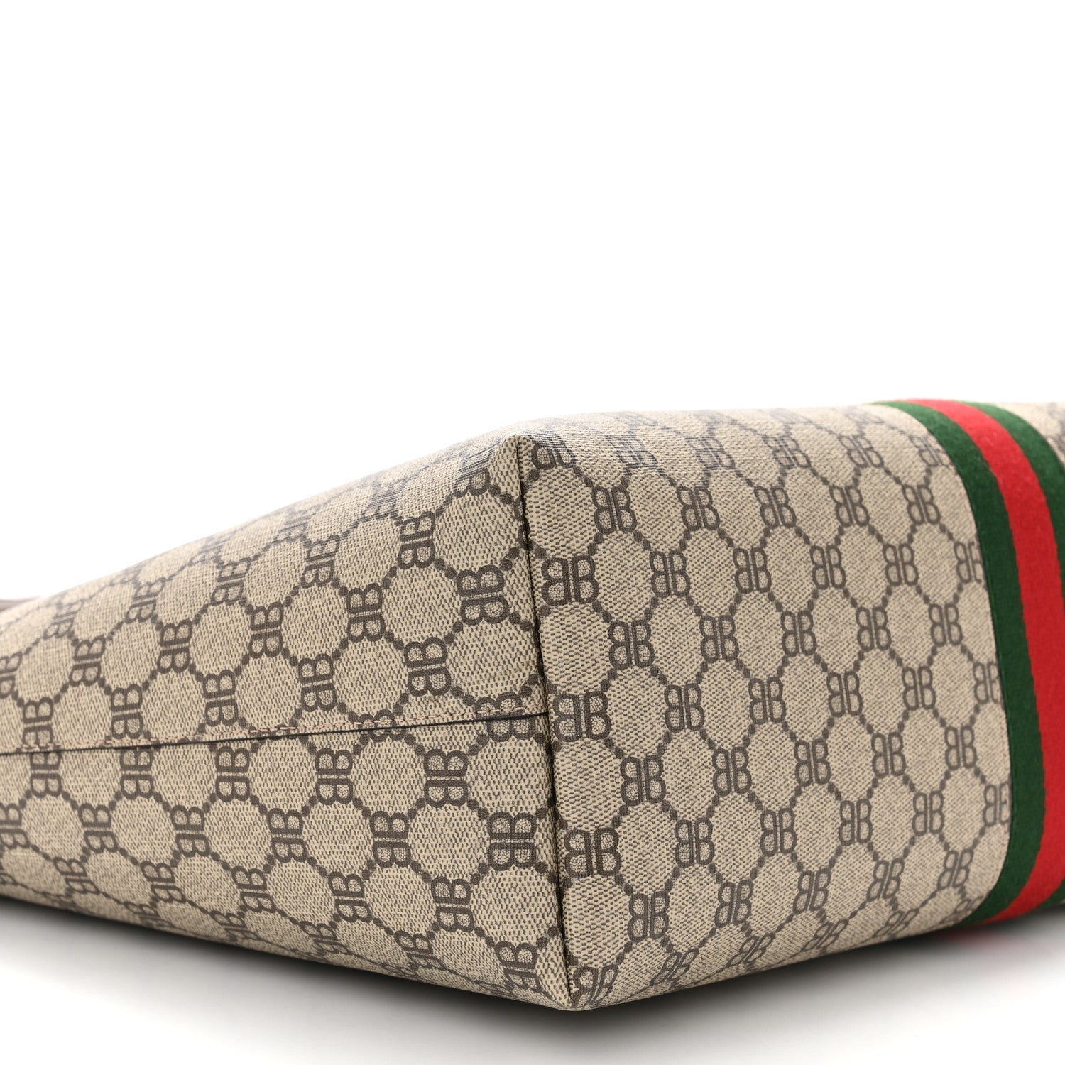 Gucci X BALENCIAGA BB Supreme Monogram Web Medium Ophidia Shopping Tote Beige New Acero 11 of 11