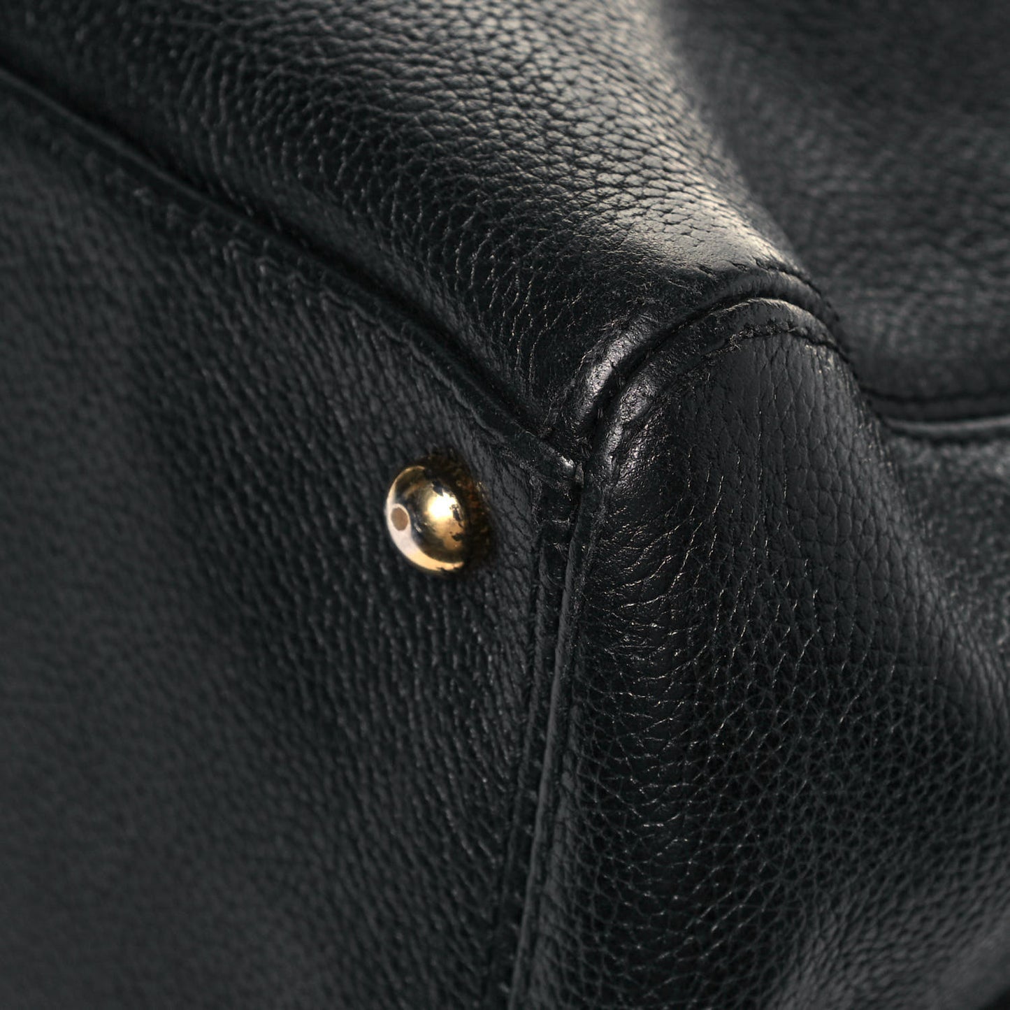 Calfskin Cerf Executive Shopper Tote Black