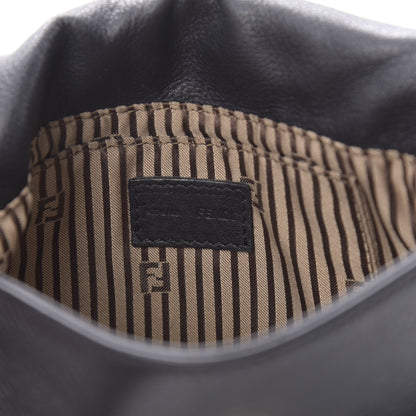 Fendi Vitello Flamingo Fendista Pouchette Crossbody Black 6 of 11