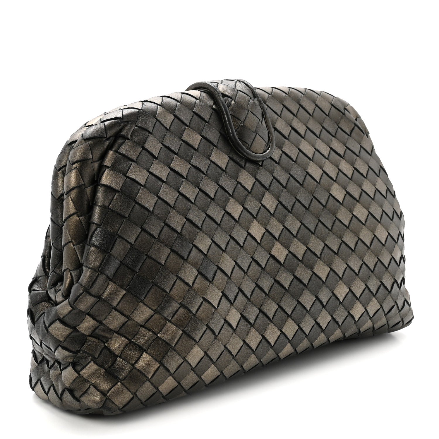 Bottega Veneta Nappa Intrecciato The Lauren 1980 Clutch Dark Gold 3 of 6