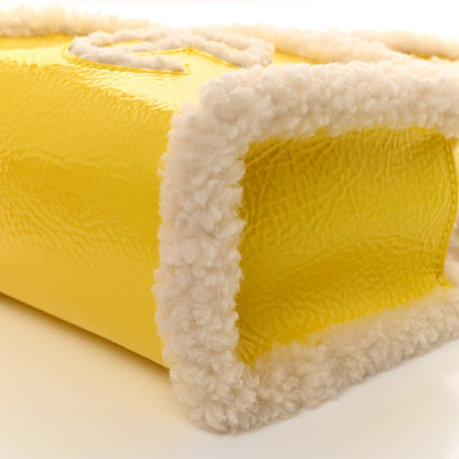 Telfar X UGG Crinkle Patent Shearling Small Shopping Bag Taxi 10 of 10