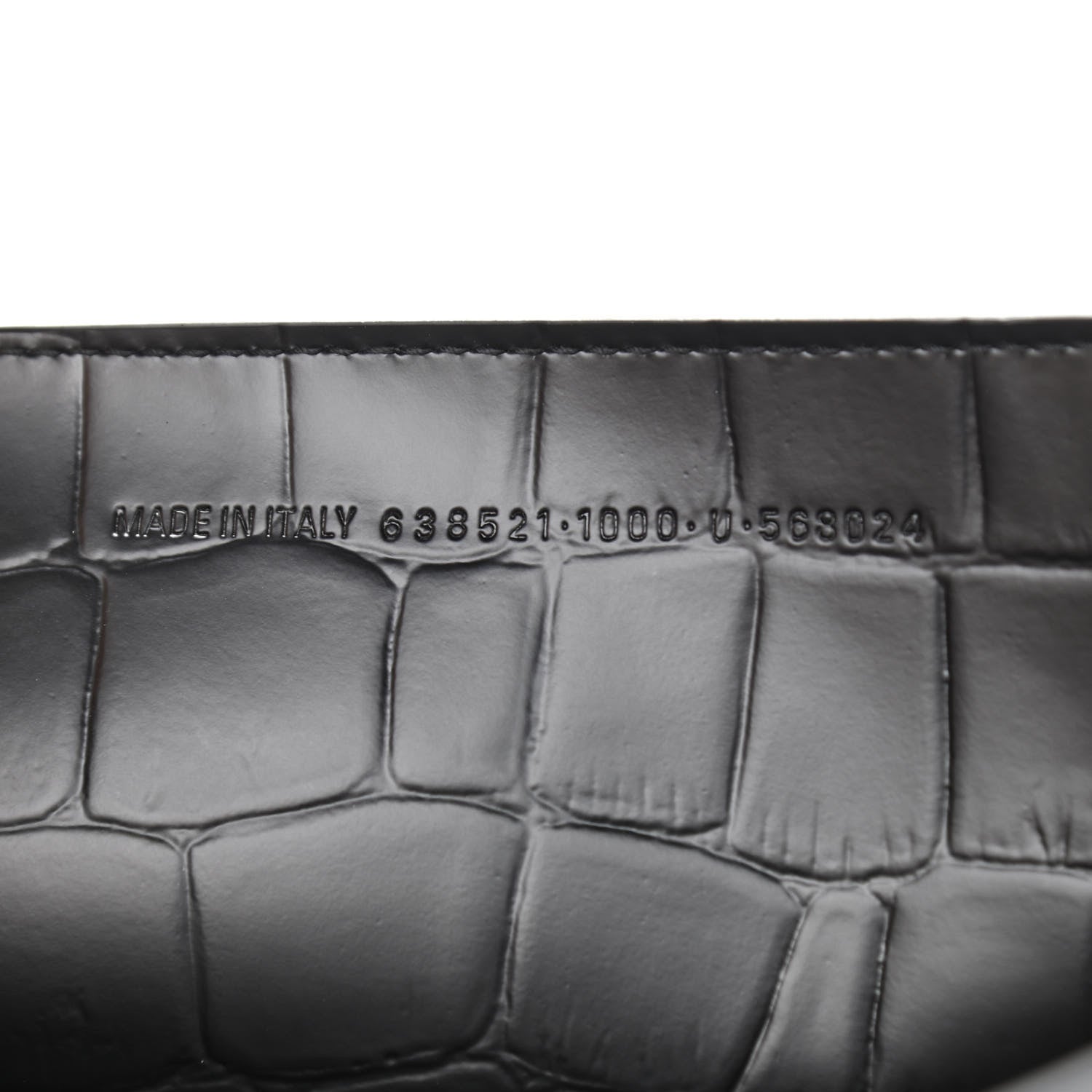 Balenciaga Semi Shiny Calfskin Crocodile Embossed Neo Classic Black Hardware S City Black 6 of 12