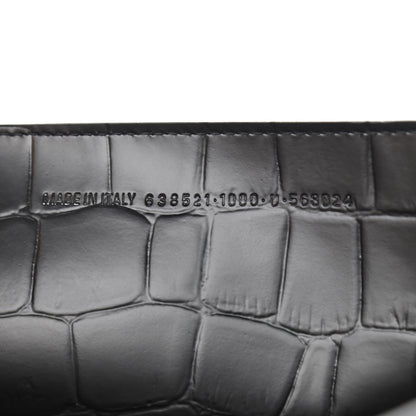 Balenciaga Semi Shiny Calfskin Crocodile Embossed Neo Classic Black Hardware S City Black 6 of 12