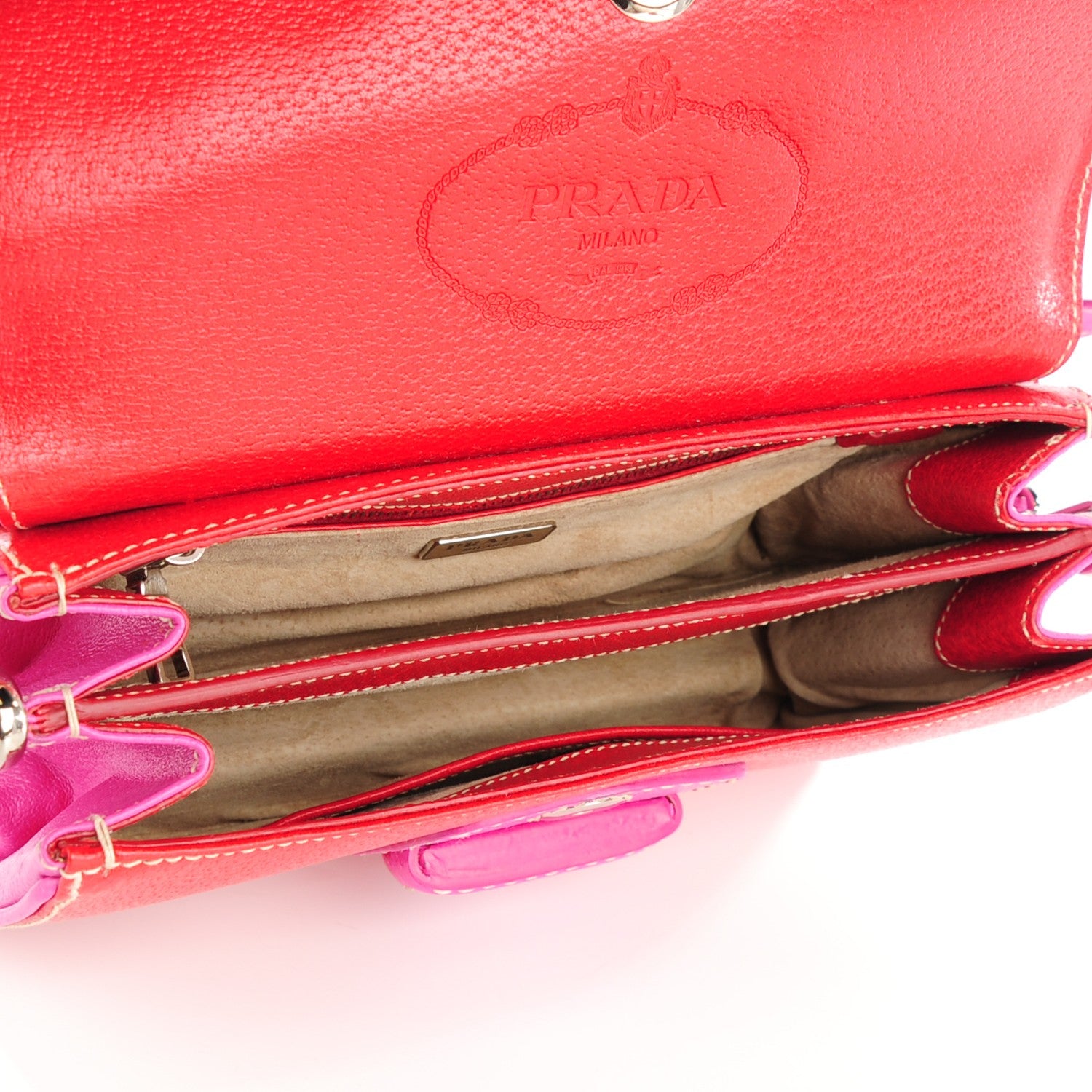 Prada Cinghiale Color Crossbody Bag Fuxia Fuoco 5 of 9