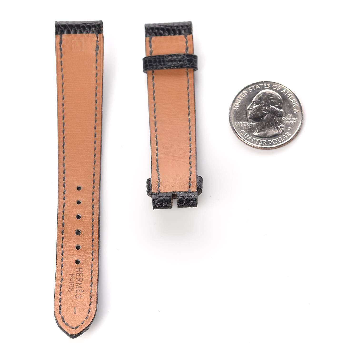 Hermes Lizard 16mm Watch Strap Graphite 2 of 7