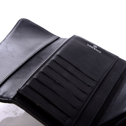 Chanel Lambskin Quilted Large Flap Wallet Black 8 of 8