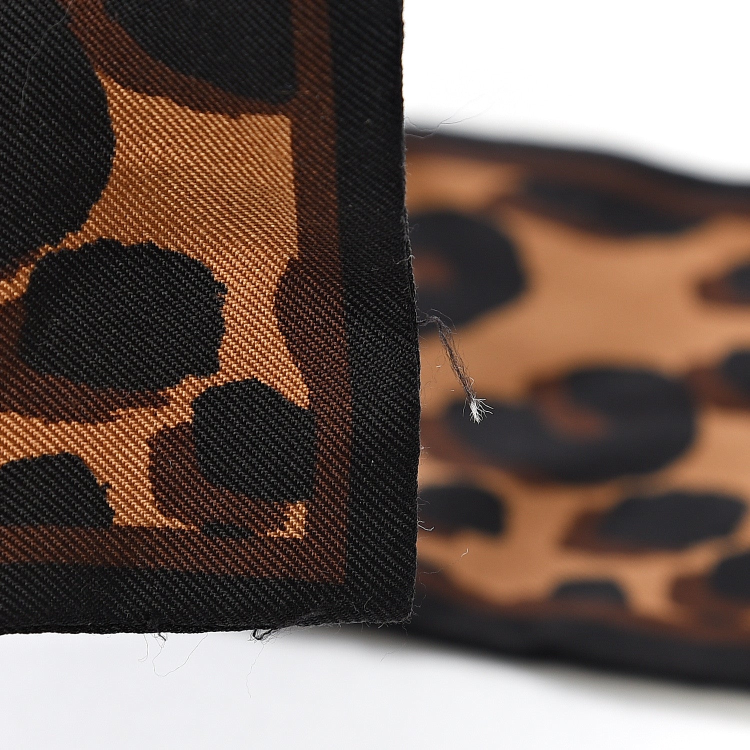 Louis Vuitton Silk Leopard Bandeau Scarf Marron 3 of 3