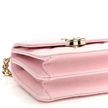 Chanel Lambskin Quilted Pick Me Up Clutch With Chain Pink 10 of 12