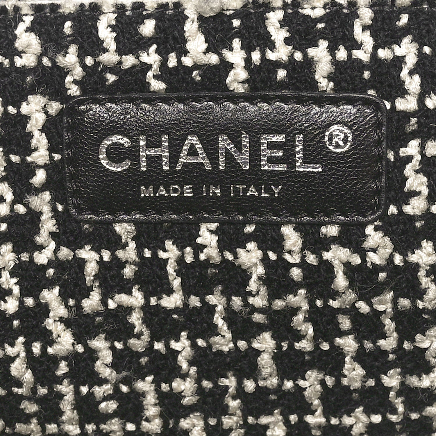 Chanel Glazed Calfskin Tweed Tweedy Shopping Tote Black 6 of 11