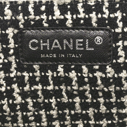 Chanel Glazed Calfskin Tweed Tweedy Shopping Tote Black 6 of 11