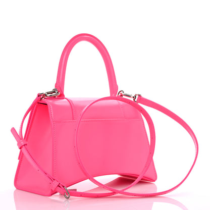 Balenciaga Shiny Box Calfskin Small Hourglass Top Handle Bag Hot Pink 3 of 17