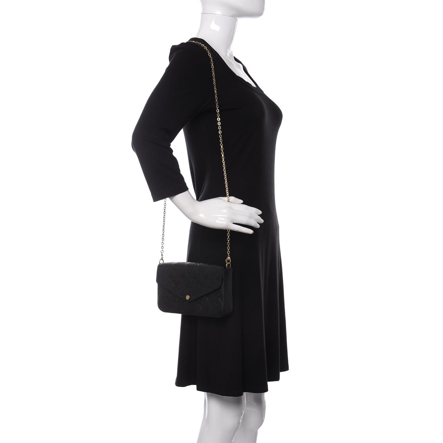 Empreinte Pochette Felicie Chain Wallet Black