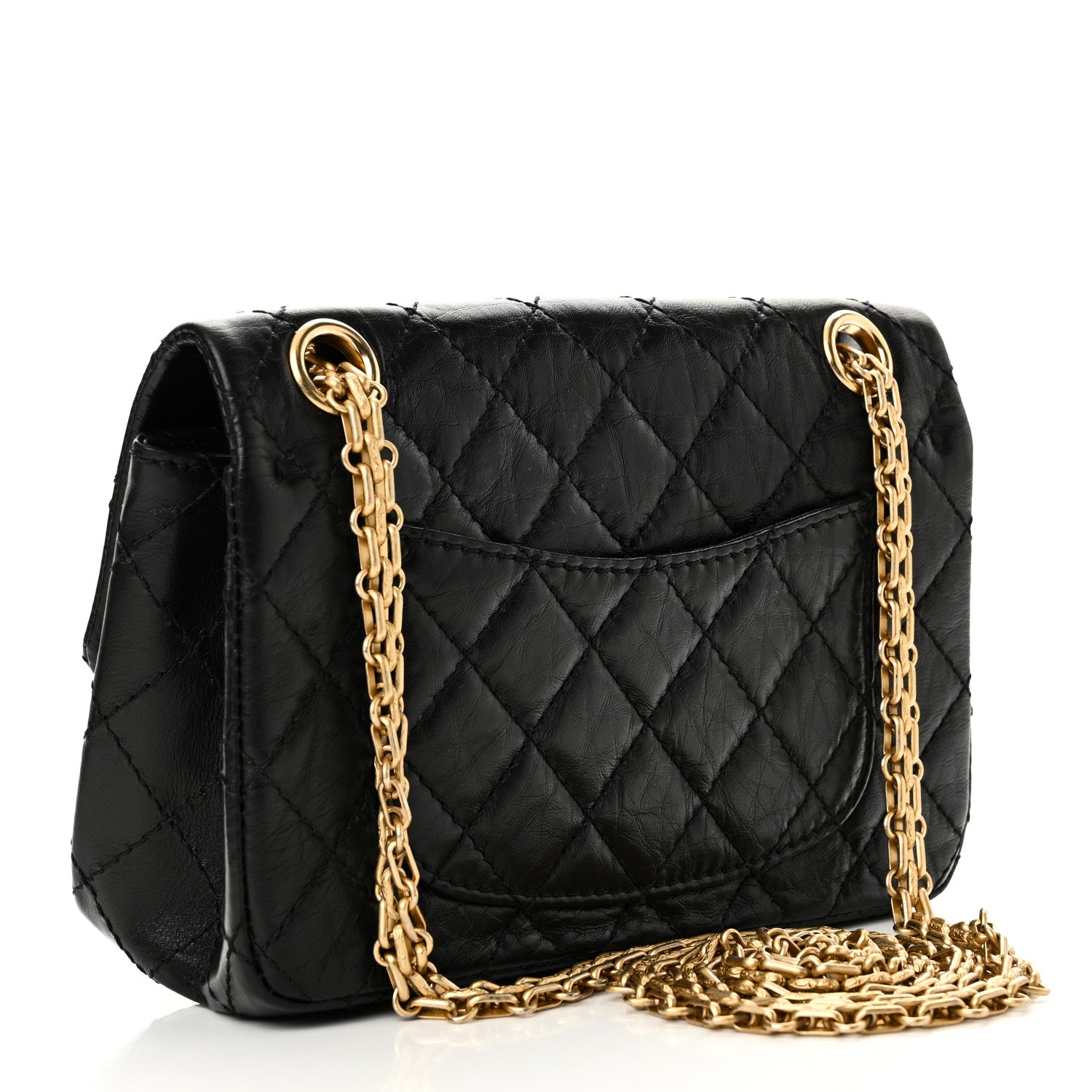 Chanel Aged Calfskin Quilted 2.55 Reissue Mini Flap Black 3 of 10