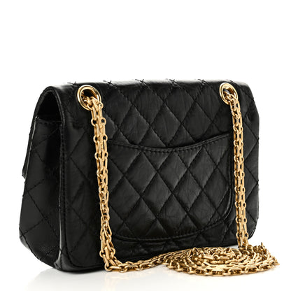 Chanel Aged Calfskin Quilted 2.55 Reissue Mini Flap Black 3 of 10