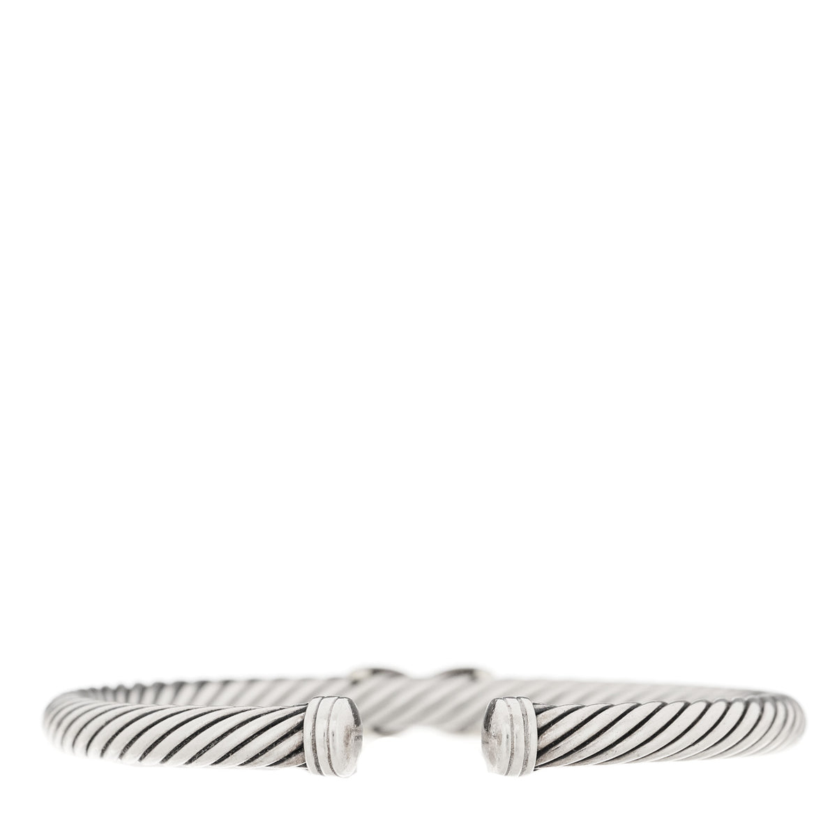 Sterling Silver 14K Yellow Gold 4mm X Station Cable Bracelet