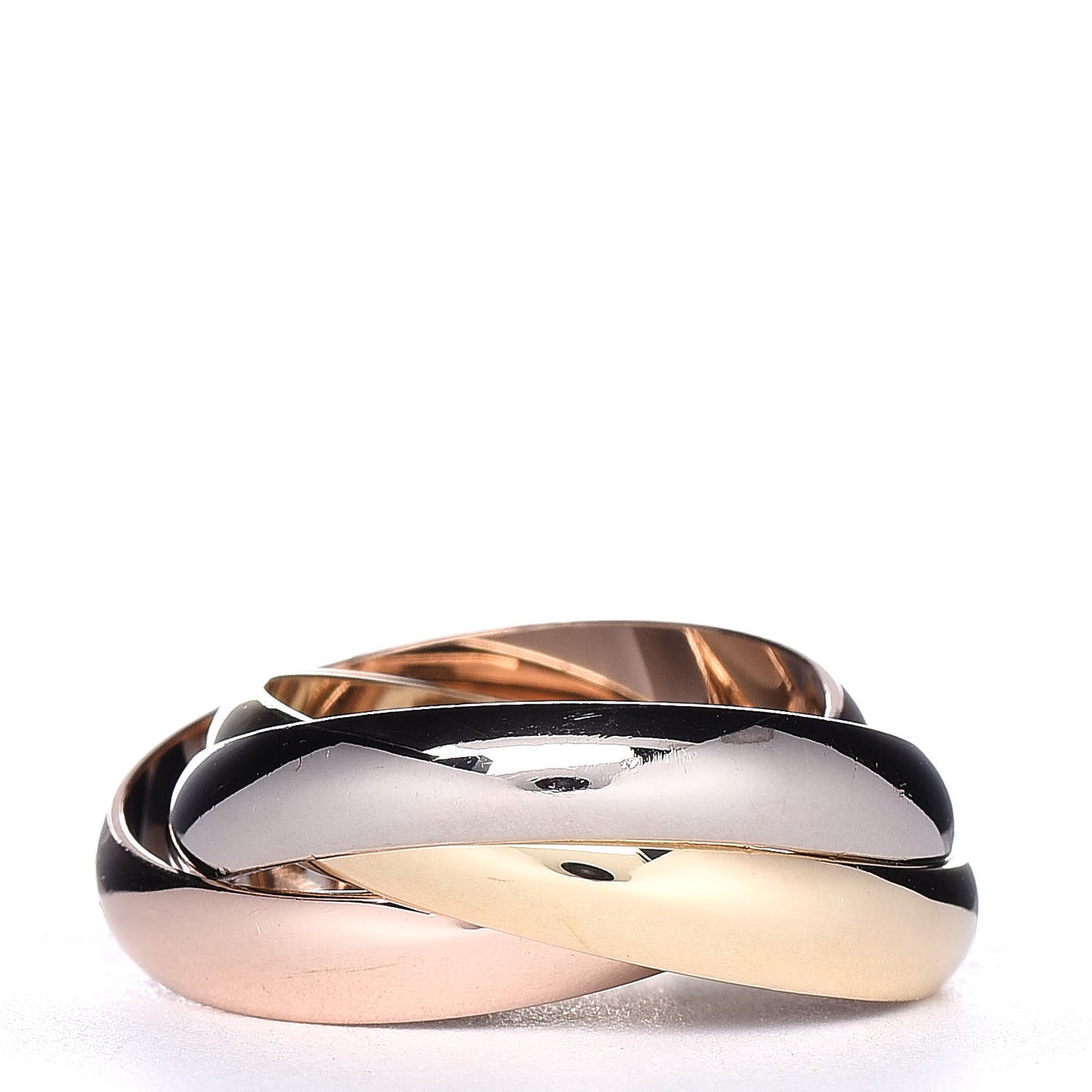 18K Pink Yellow White Gold Classic Les Must De Trinity Ring 51 5.75
