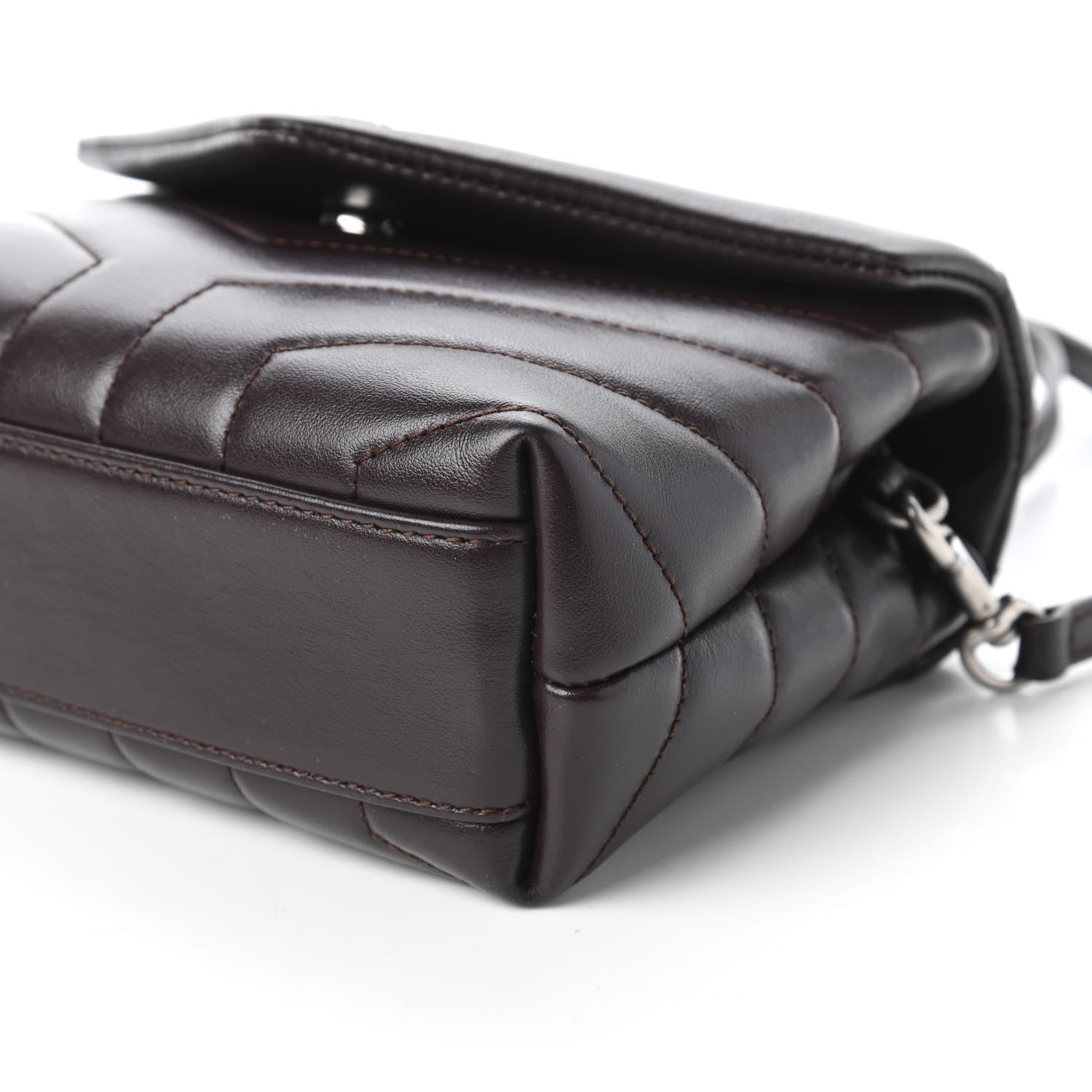 Saint Laurent Calfskin Y Quilted Monogram Toy Loulou Monogram Crossbody Bag Black Tulipe 7 of 10