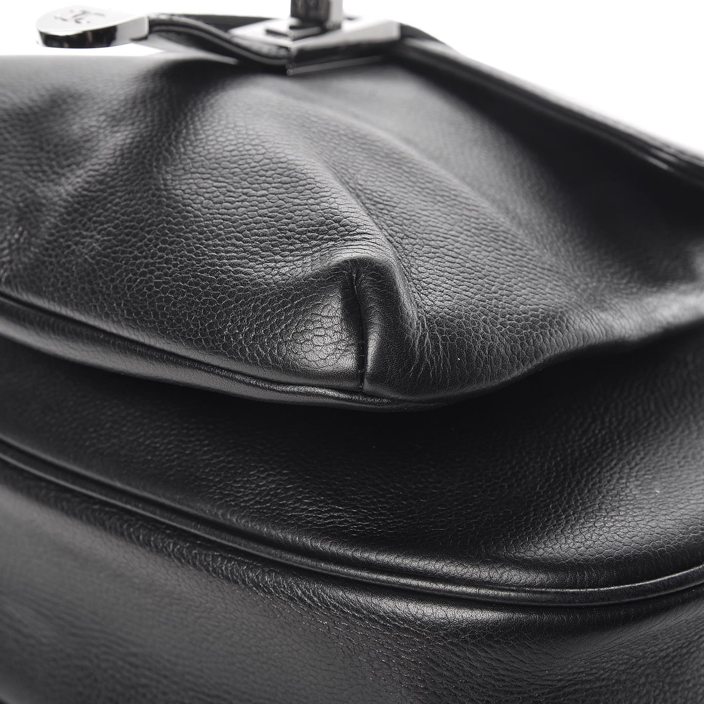 Calfskin Mademoiselle Shoulder Bag Black
