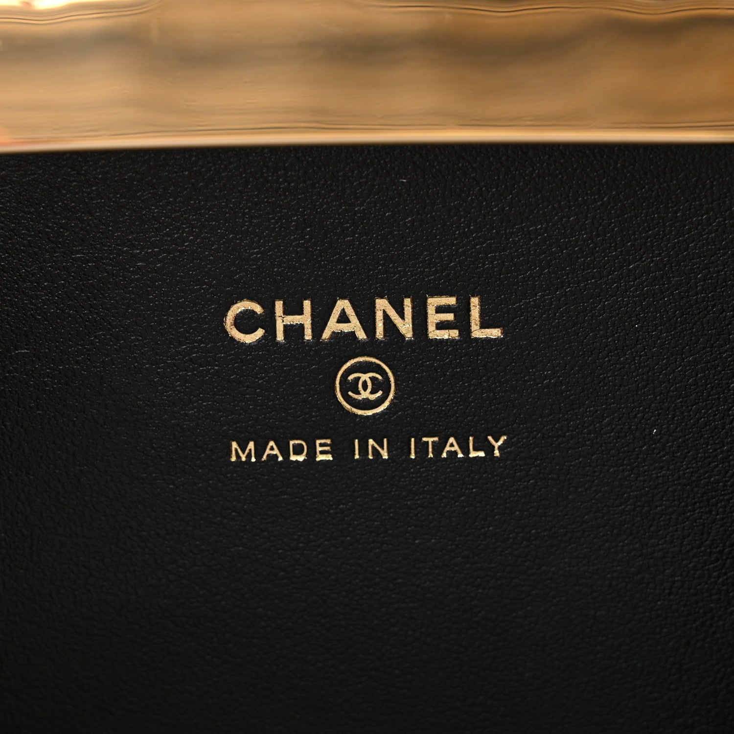 Chanel Glazed Goatskin Quilted Box With Chain Black 6 of 11