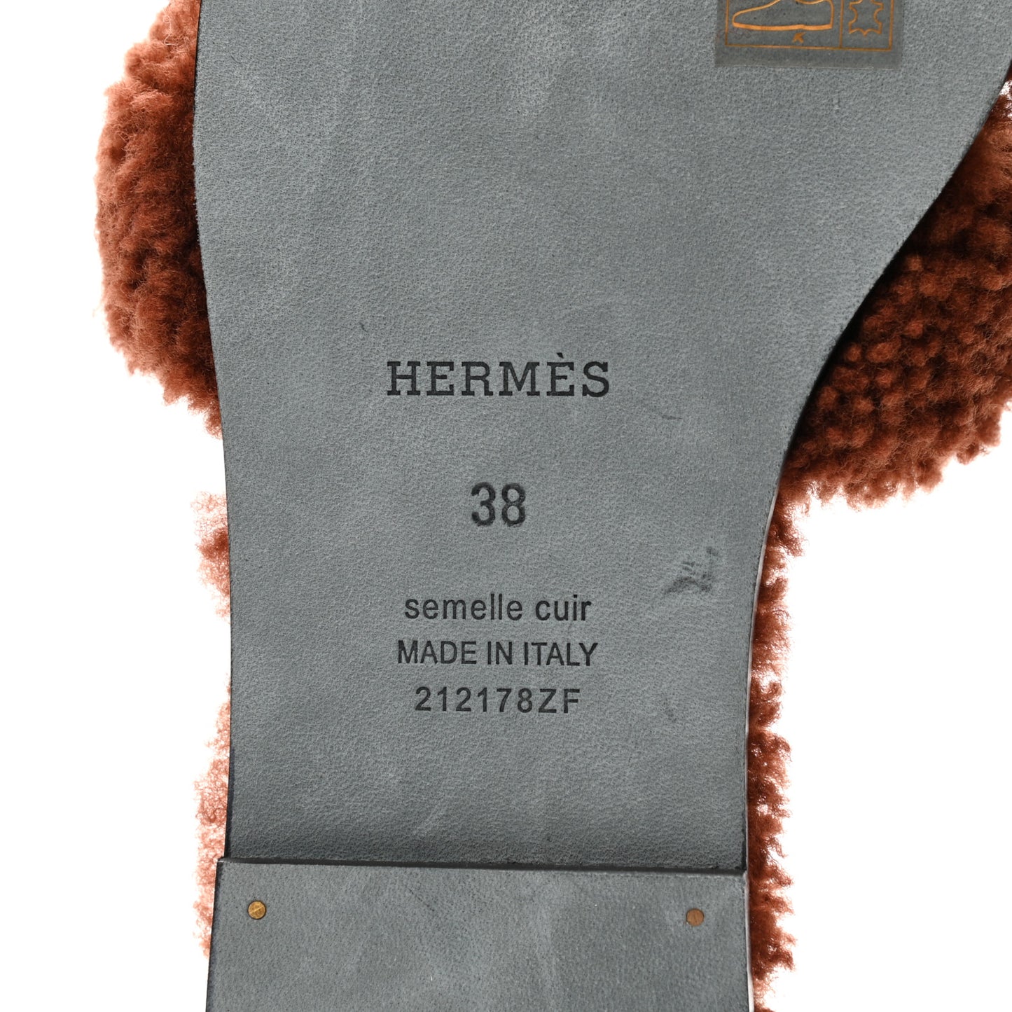 Woolskin Oran Sandals 38 Cognac