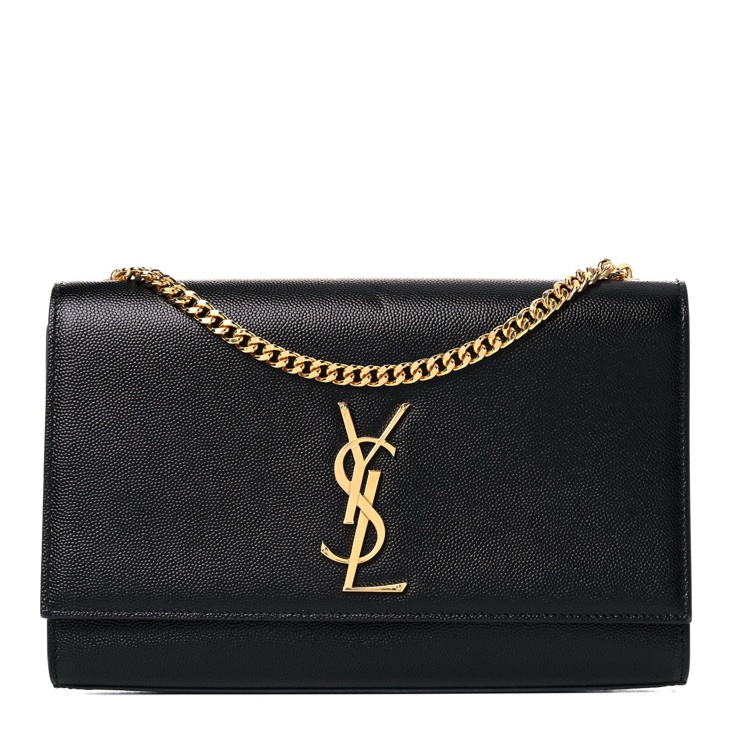 Grain De Poudre Medium Classic Monogram Kate Satchel Black