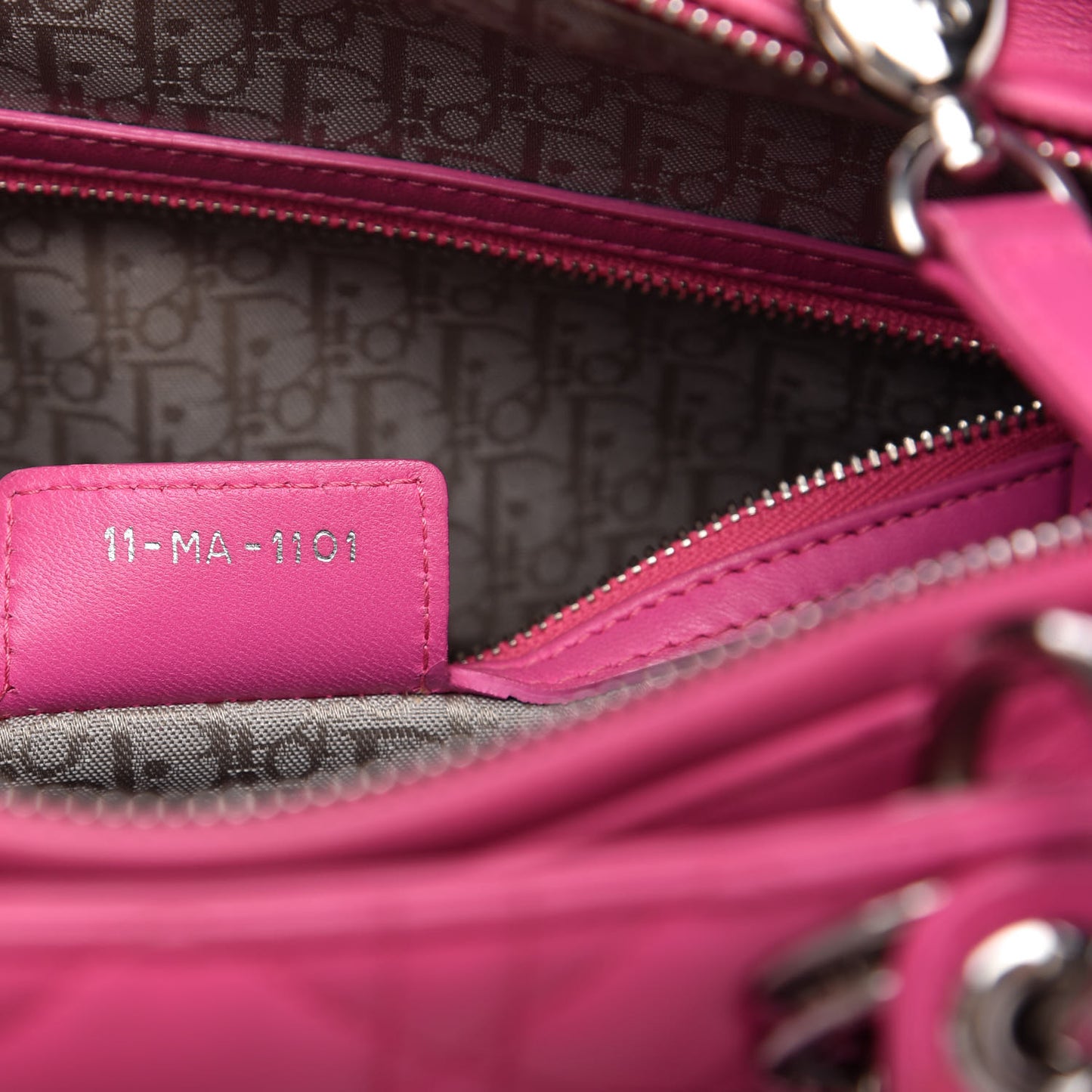 Lambskin Cannage Large Lady Dior Pink