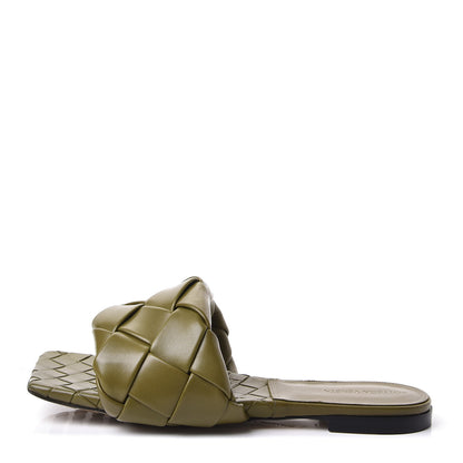 Bottega Veneta Nappa Maxi Intrecciato Lido Flat Sandals 41 Mud 1 of 10