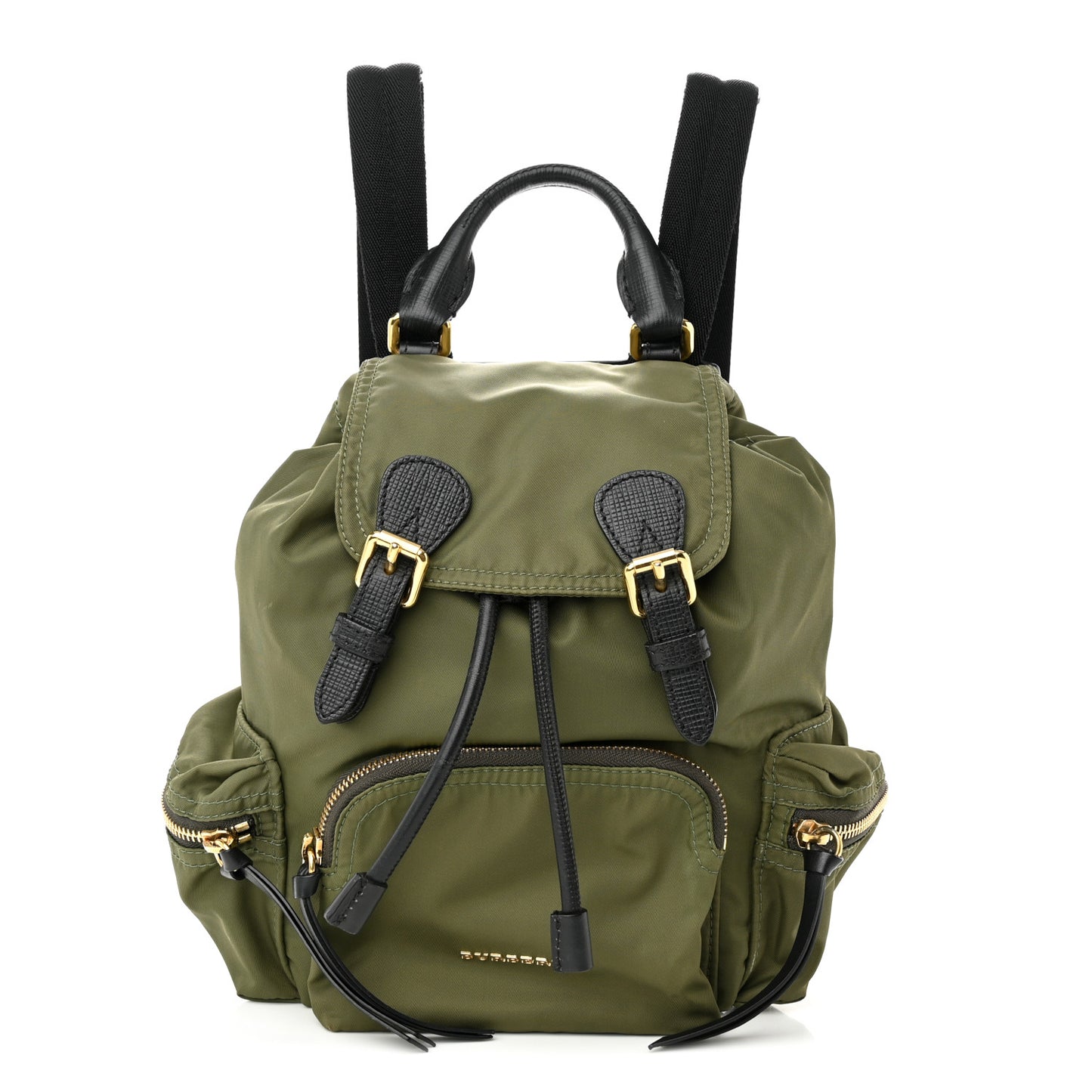 Nylon Small Crossbody Rucksack Backpack Canvas Green