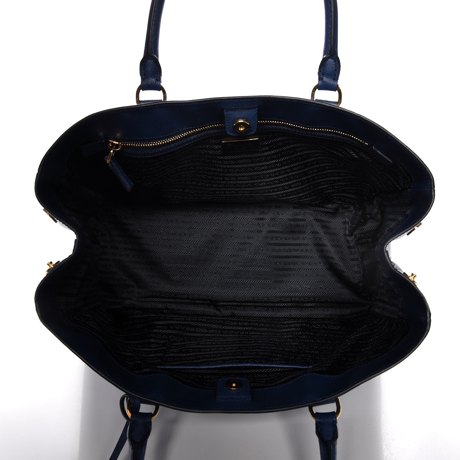 Prada Saffiano Lux Medium Tote Bluette 5 of 7