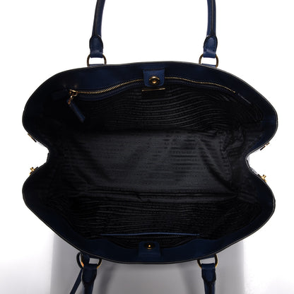 Prada Saffiano Lux Medium Tote Bluette 5 of 7