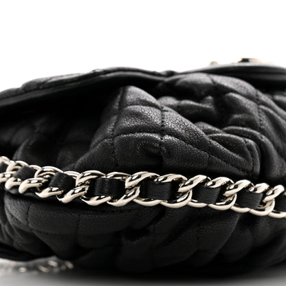 Chanel Washed Lambskin Quilted Mini Chain Around Flap Black 9 of 12