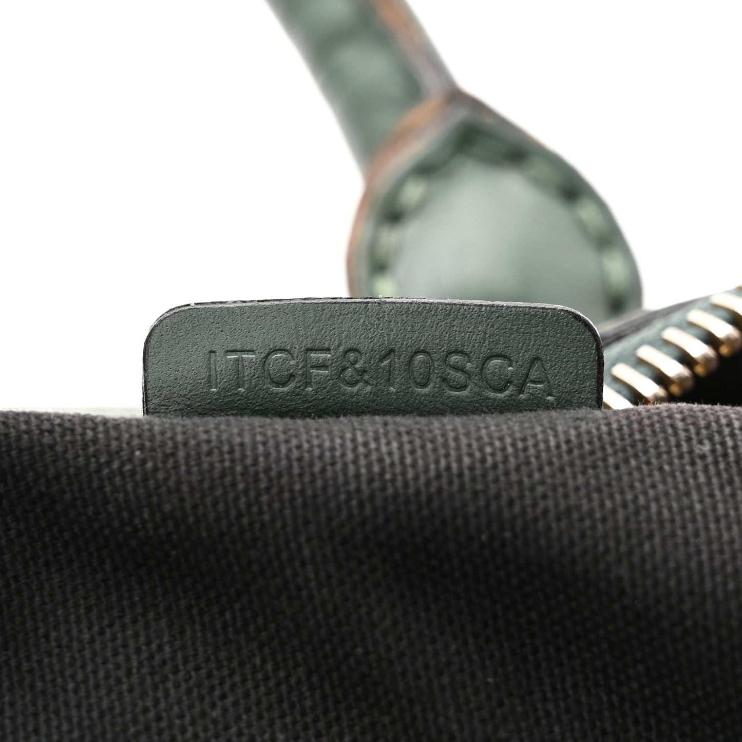 Bridle Calfskin House Check Small Orchard Bowling Bag Green